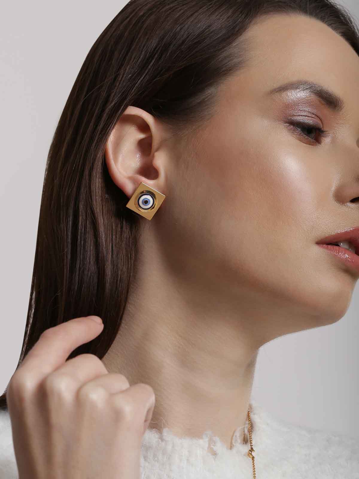 Buy Gold-Toned Earrings for Women by MAHI Online | Ajio.com